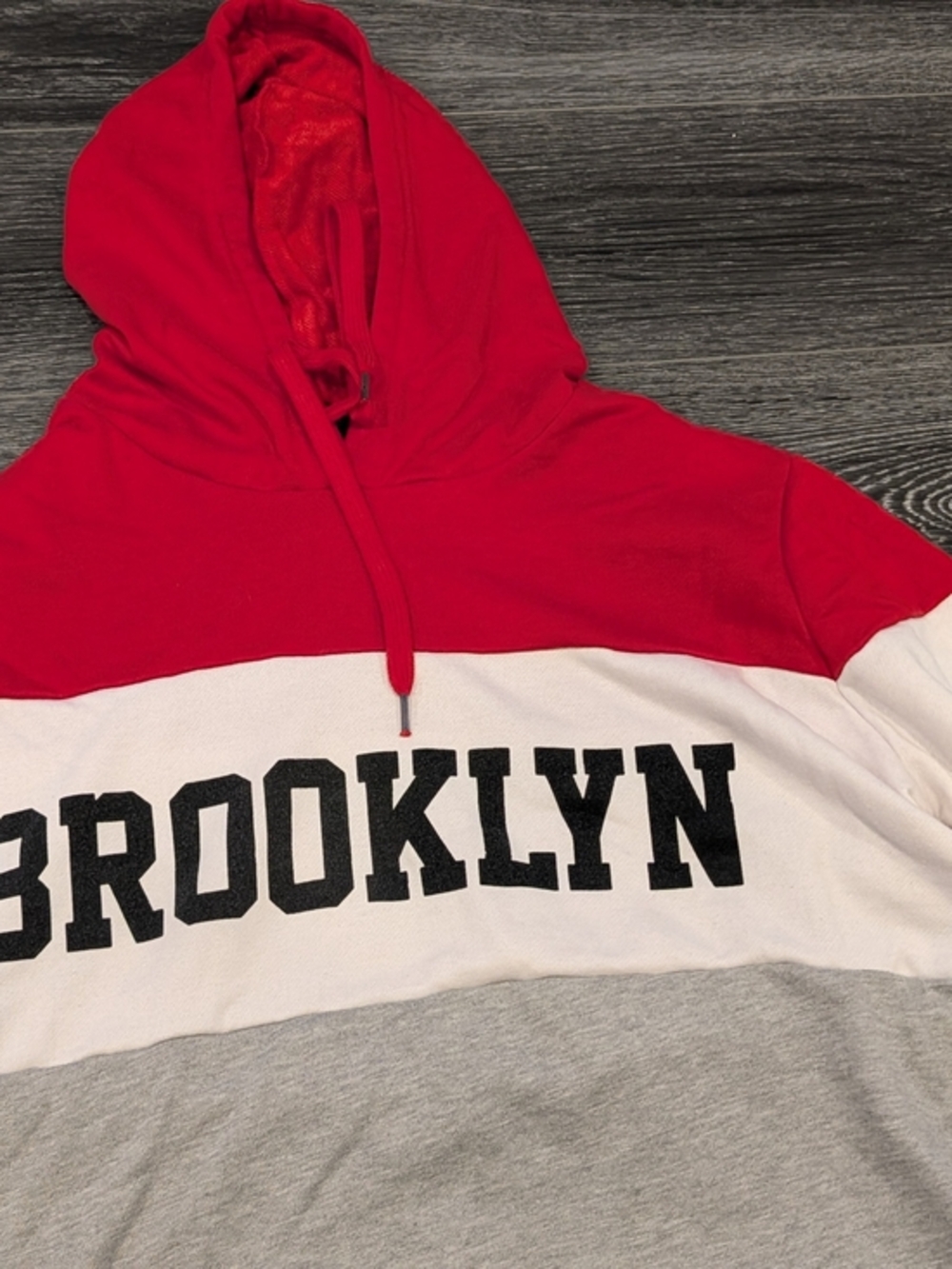 Brooklyn Colorblock Hoodie - Red/White/Gray